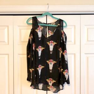 MuMu Bullhead Black Top size small